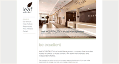 Desktop Screenshot of leafhospitality.com