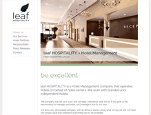 Tablet Screenshot of leafhospitality.com